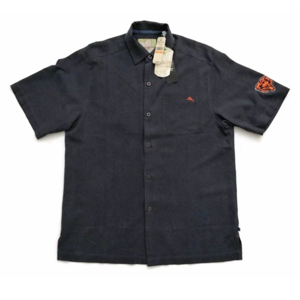 Tommy Bahama Camp Shirt Chicago Bears Silk NWT